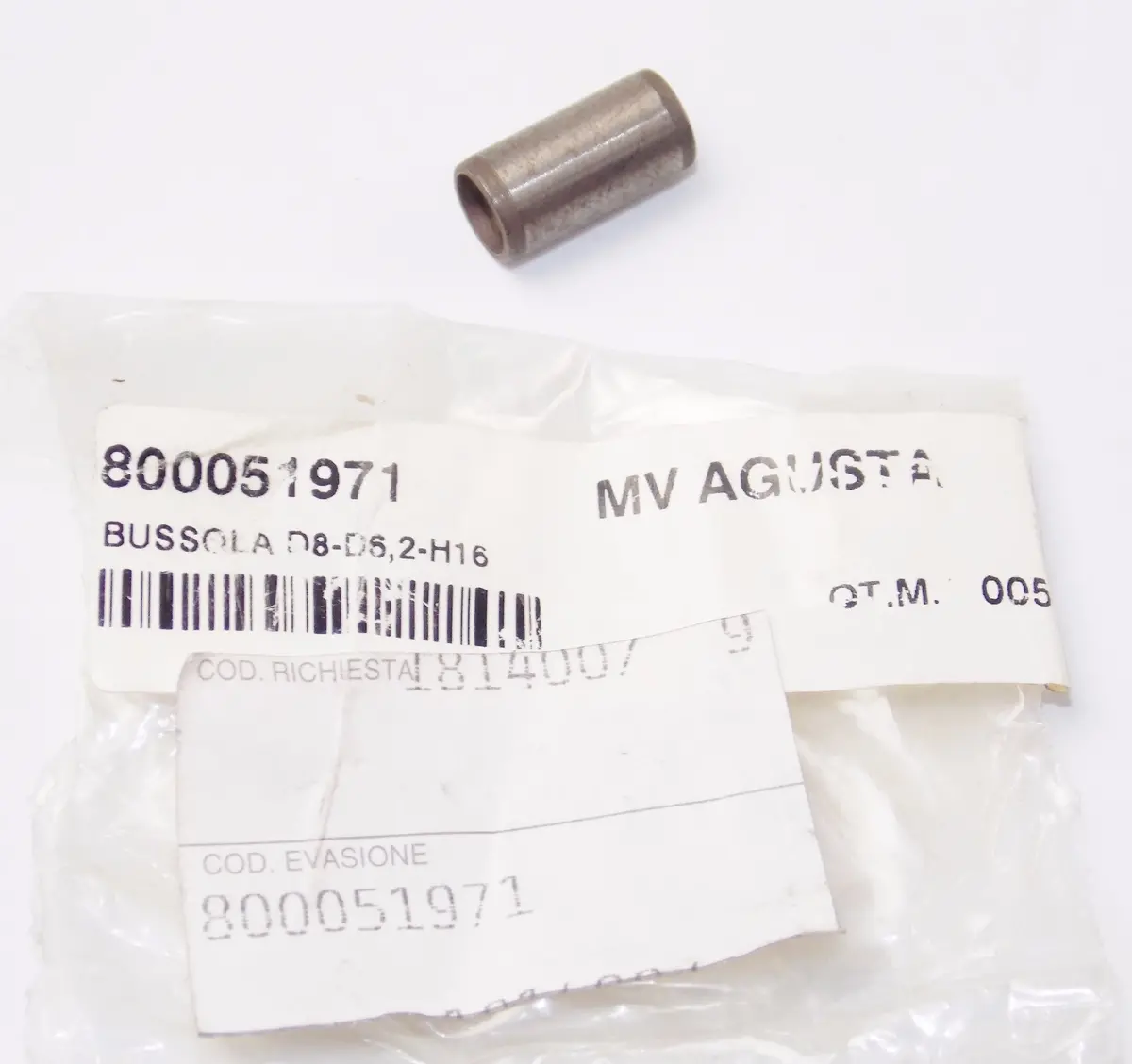 Oem Cagiva Cocis 50 Freccia Mito Prima Crankcase Bushing D8-D6, 2-H16 800051971 1