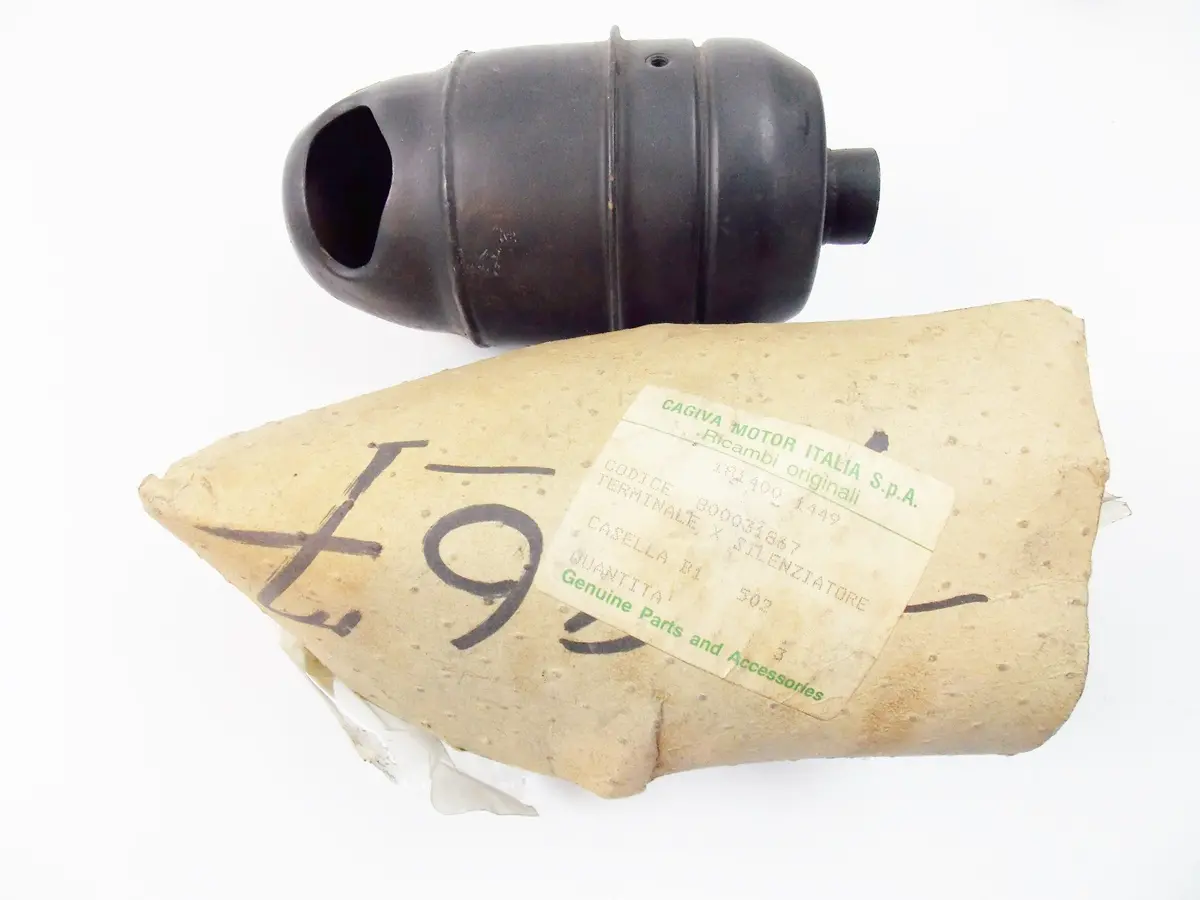 Nos Oem Cagiva Sxt 125 Wsxt / 125 Aletta Rossa Exhaust Silencer End 800031867 1
