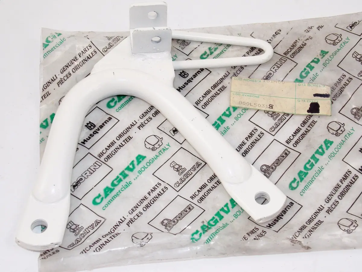 Nos Oem Cagiva 1987-88 T4-350R/E T4-500R/E Rh White Foot Rest Support 800L50318 1