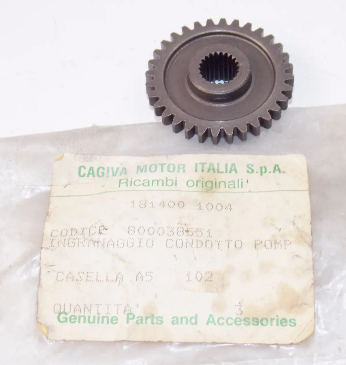 Nos Oem Cagiva 1987 1989 Vmx 125 Cross / Wmx 125 Cross Water Pump Gear 800038551 1