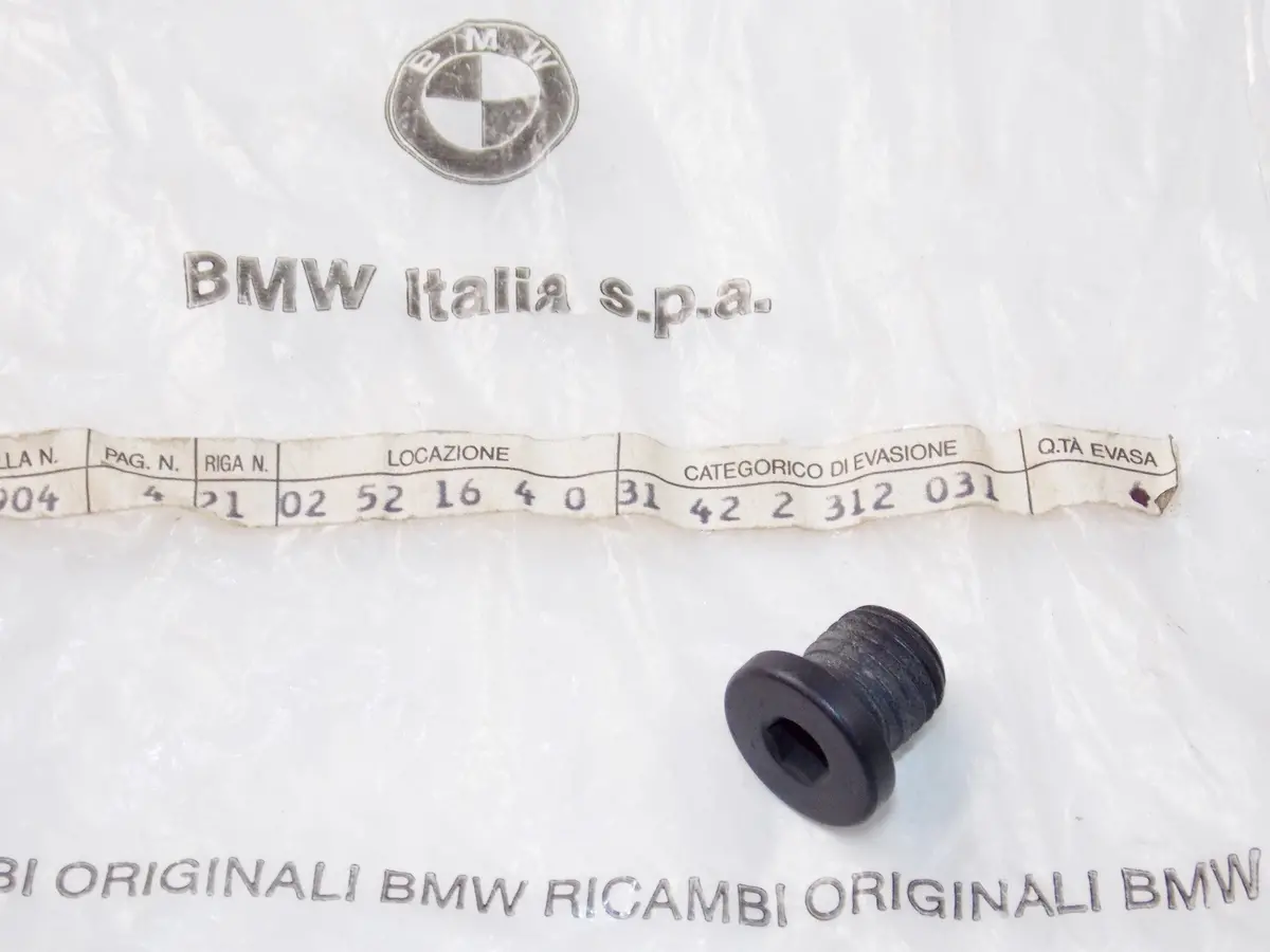 Nos Oem Bmw 89-97 K100rs/1100Lt/Rs R100gs Spring Retainer Screw Plug 31422312031 1