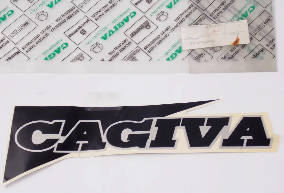 Nos Oem Cagiva 94 City Lh Side Stripe Sticker "Cagiva" (Color Code C) Y00fa0342c 1