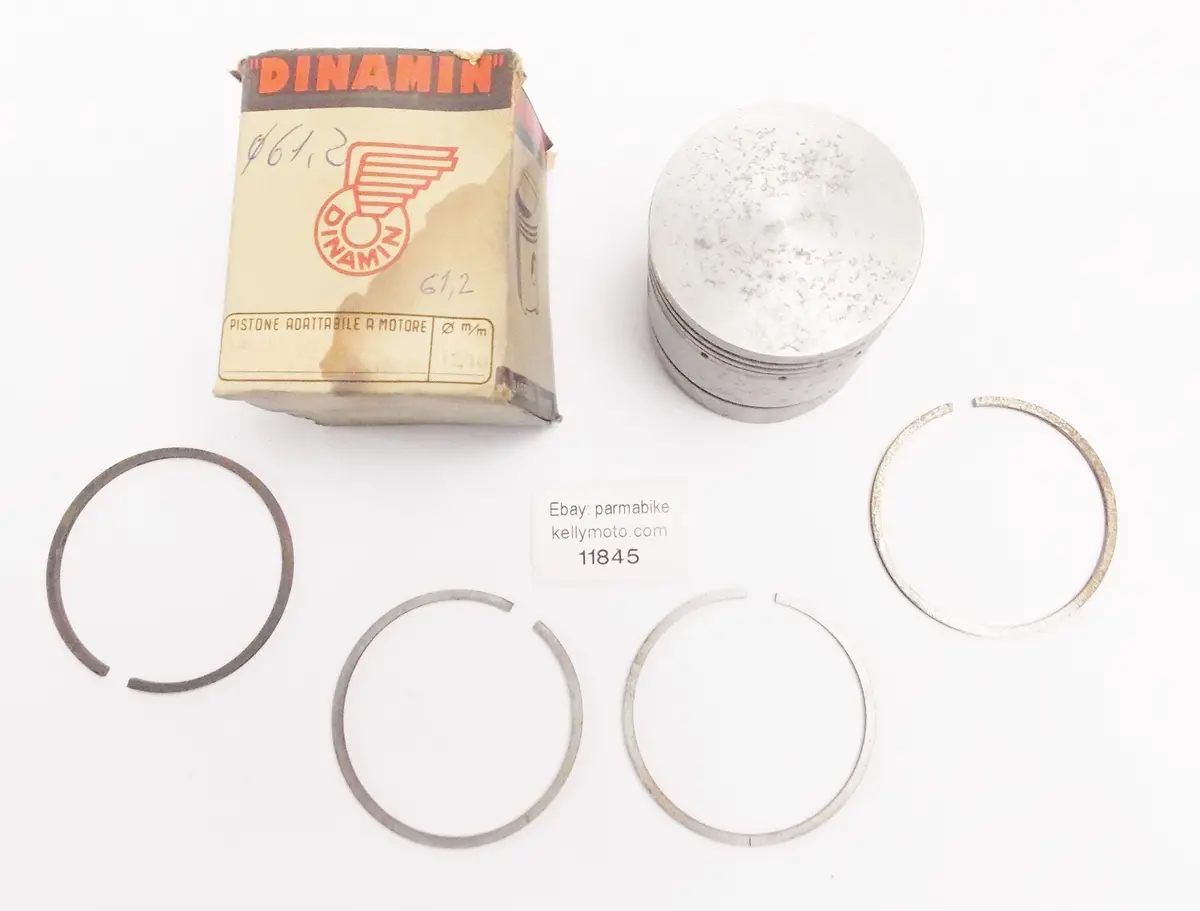 Nos Dinamin Piston + Rings + Pin + Clips D. 61.2 Mm Gilera 175 Turismo 1