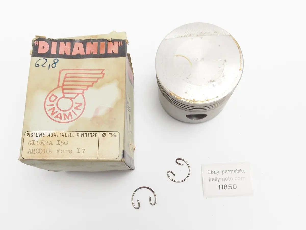 Nos Dinamin Piston + Clips Diameter 62.8 Mm Gilera 150 Arcore 1