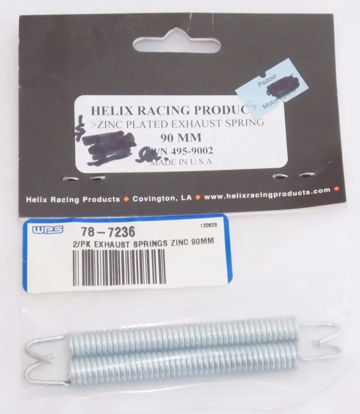Helix Exhaust Muffler Spring Zinc 90Mm Pk Honda 02-06 Cr80r 78-7236 | 495-9002 1