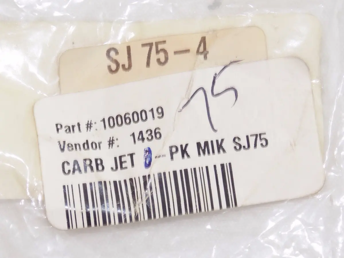 Carburetor Slot Head Type Jet Size 75 Mikuni Carburetor Sj75 #100601019 | Sj75-4 2