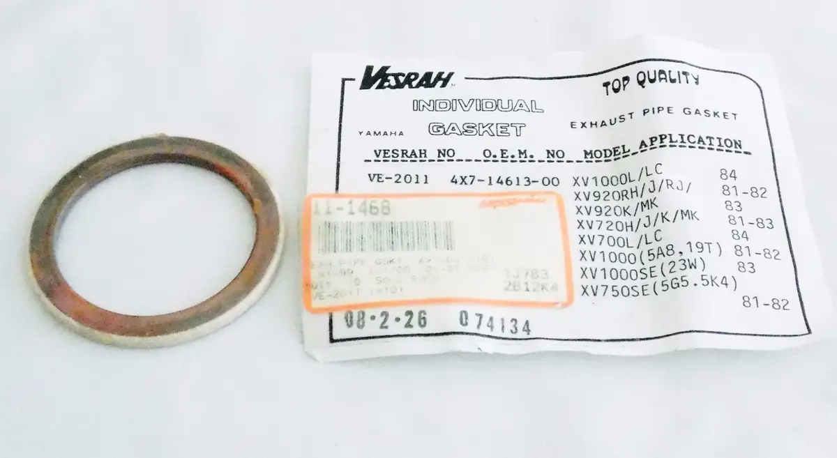 Exhaust Pipe Gasket Yamaha 80'S Xv1000/920/720/700/750Se 11-1468 | 4X7-14613-00 1