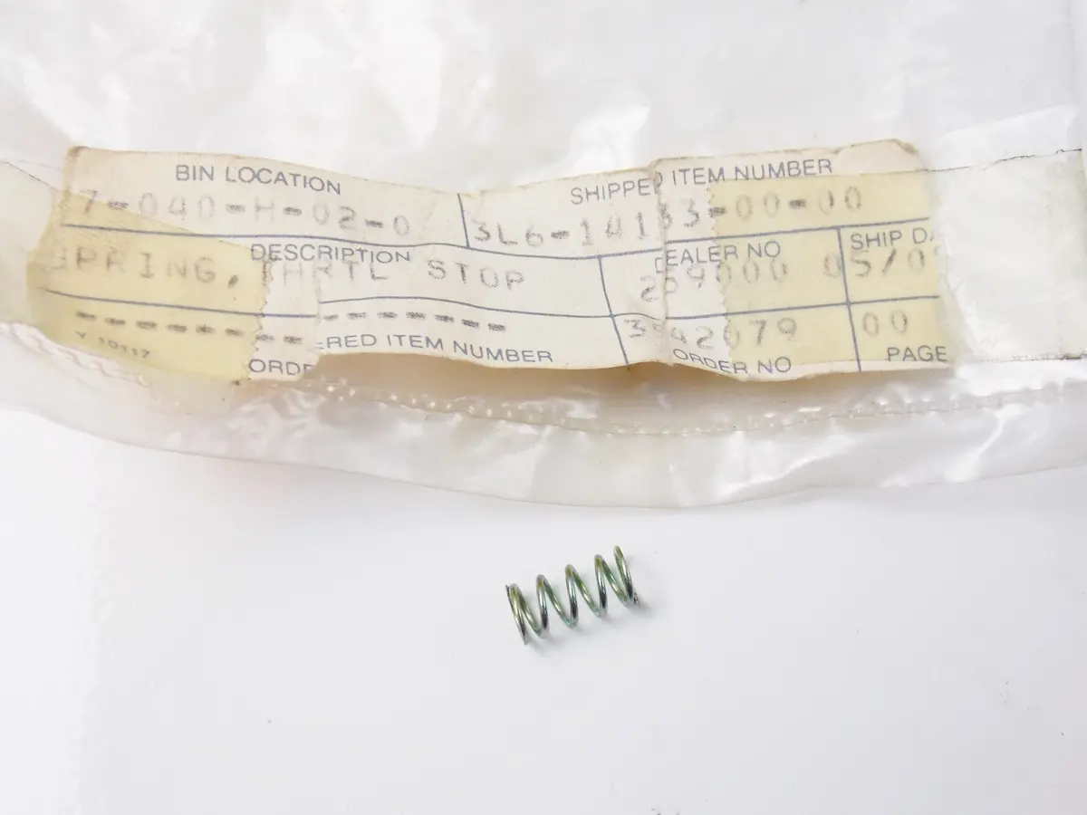 Nos Oem Yamaha 79-87 Qt50f Lc50g Pw50j Yamahopper Spring Thrtl Stop 3L6-14133-00 1