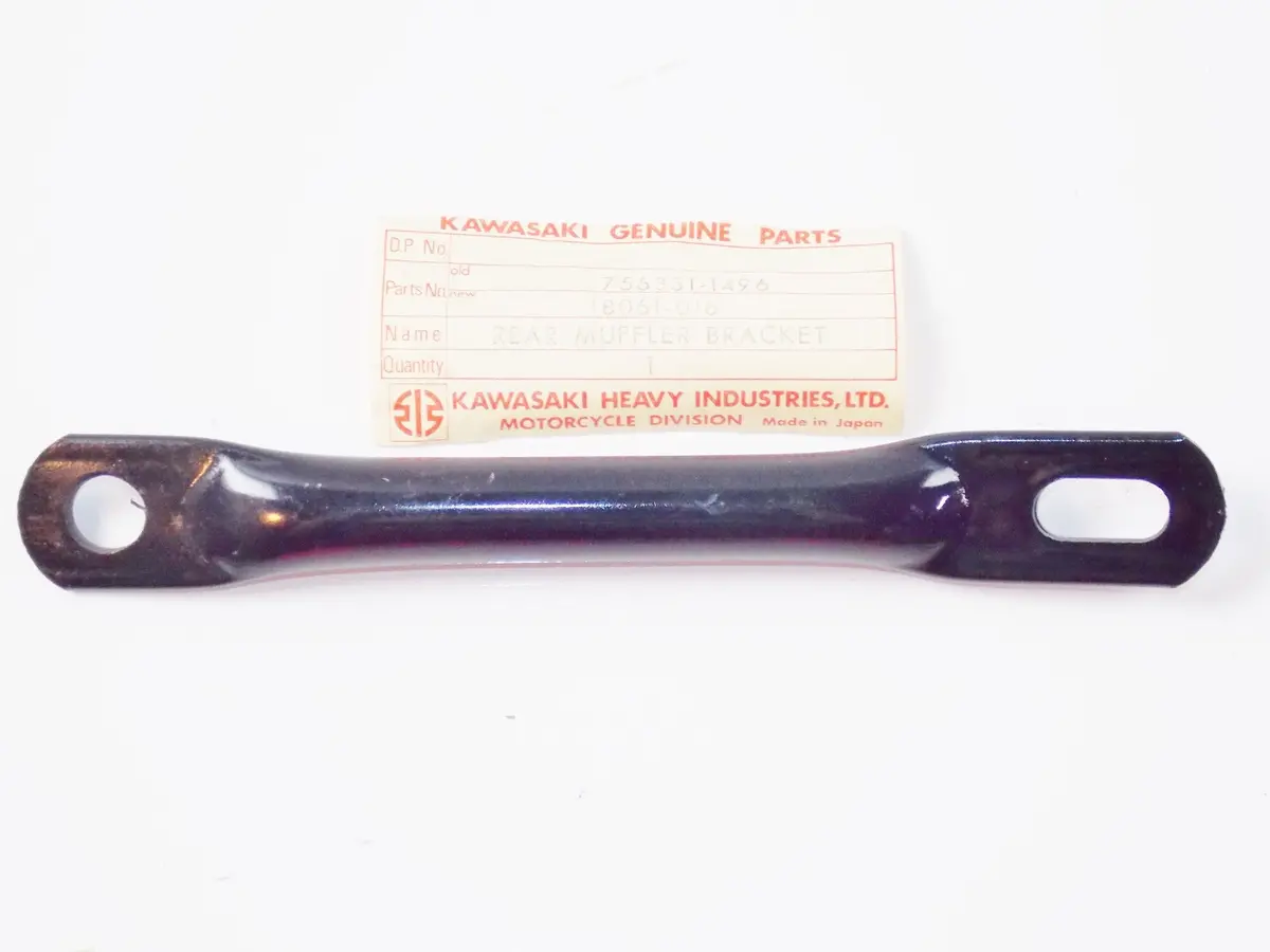 Nos Oem Kawasaki 68-70 F3 Bushwhacker Rear Muffler Bracket 18061-016 1