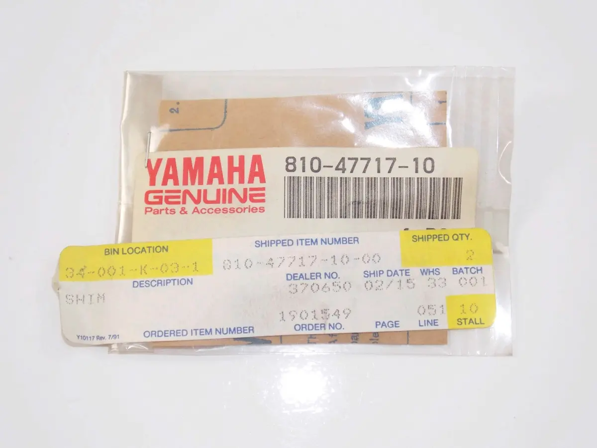 Nos Oem Yamaha 70-83 Sw/Gp396 Sl292 Ew643 Ex/Sr/Gs340 Speedome Shim 810-47717-10 1