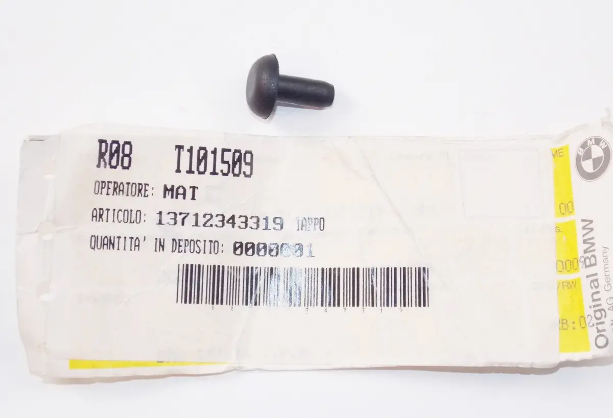Nos Oem Bmw 97-09 F 650/St G650xmoto/Xcountry Engine Sup. Blind Plug 13712343319 1