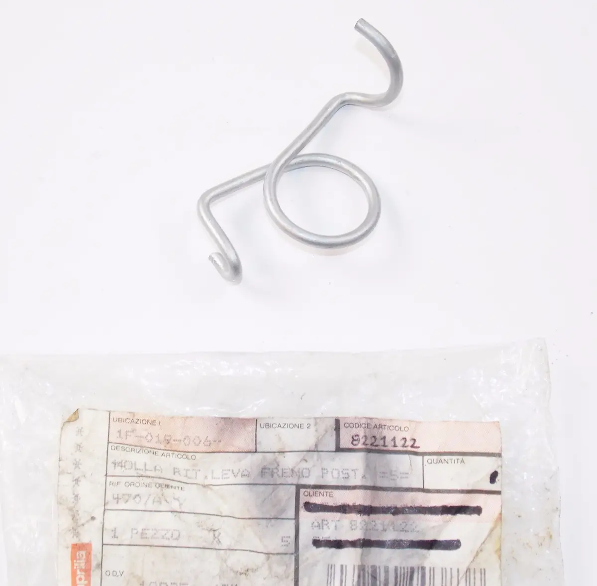 Nos Oem Aprilia 92-99 Classic 50 Rear Brake Coil Torsion Spring Ap8221122 1