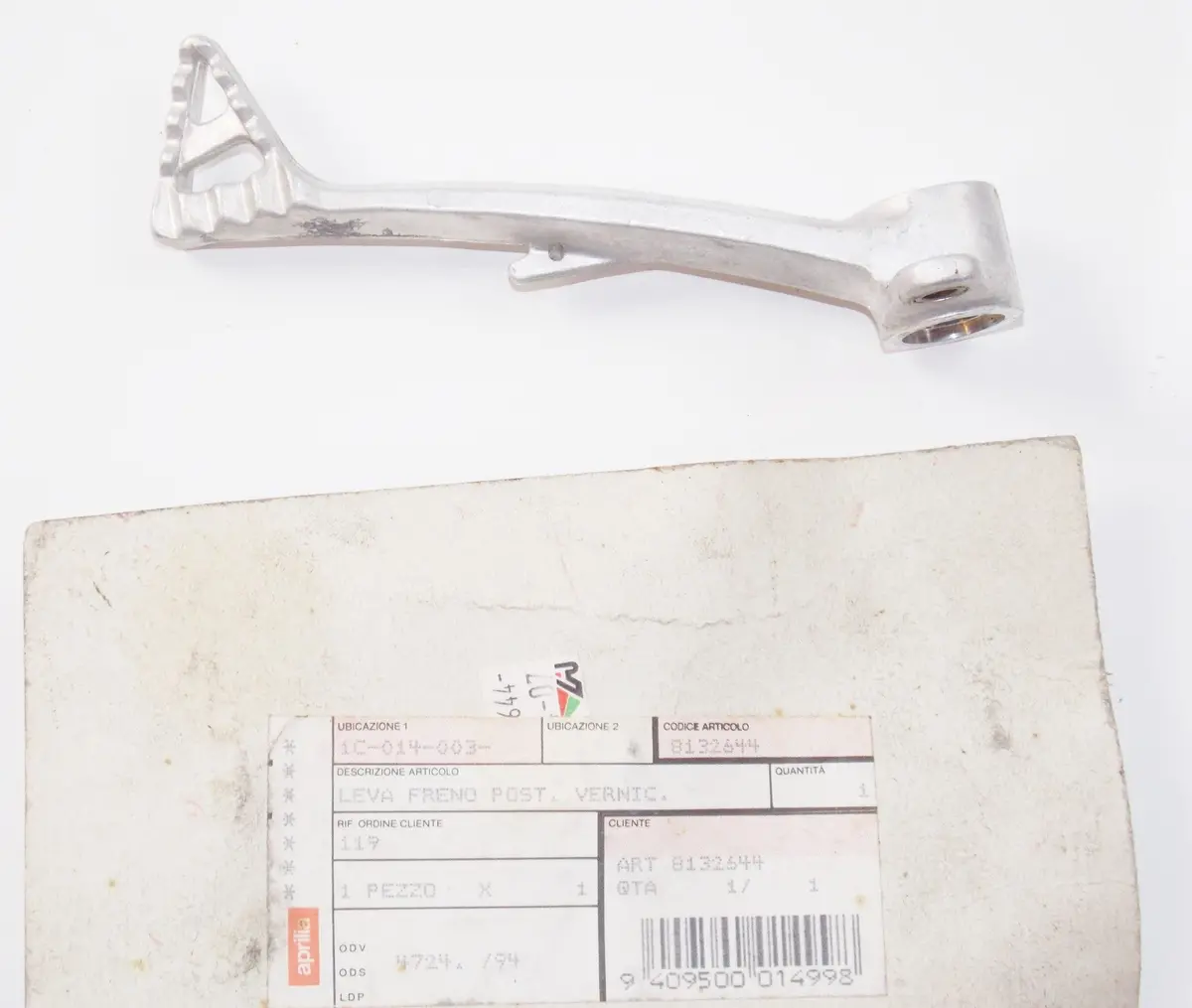 Nos Oem Aprilia 89-90 Pegaso 125 Rear Brake Lever Pedal Ap8132644 1