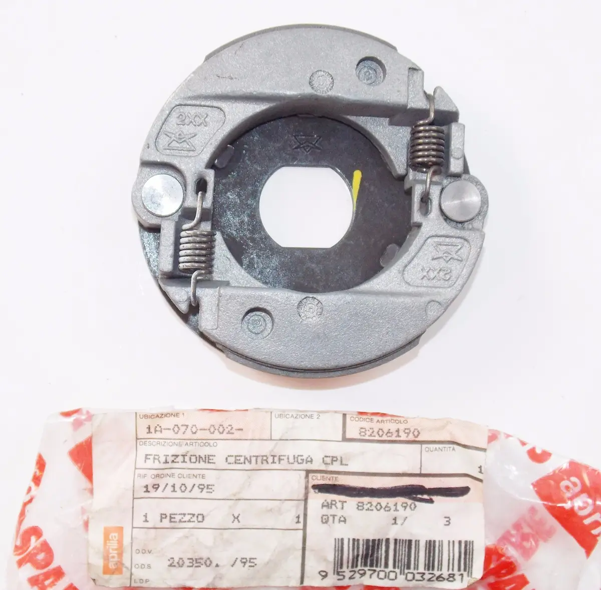 Nos Oem Aprilia 93-97 Sr 50 Scarabeo 50 2T Centrifugal Clutch Assy Ap8206190 1