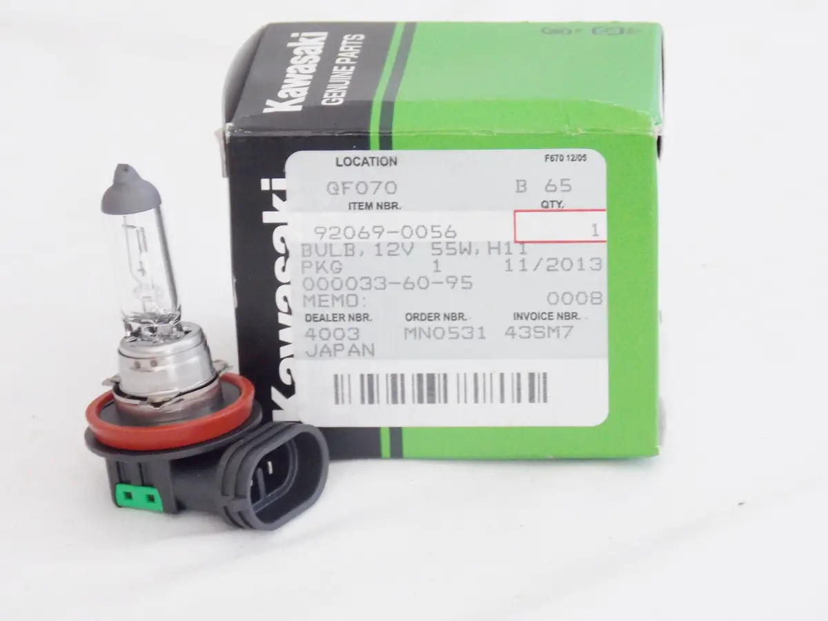 Nos Oem Kawasaki 2012 2015-17 Er650 Zx1400 Bulb 12V 55W H11  92069-0056 1