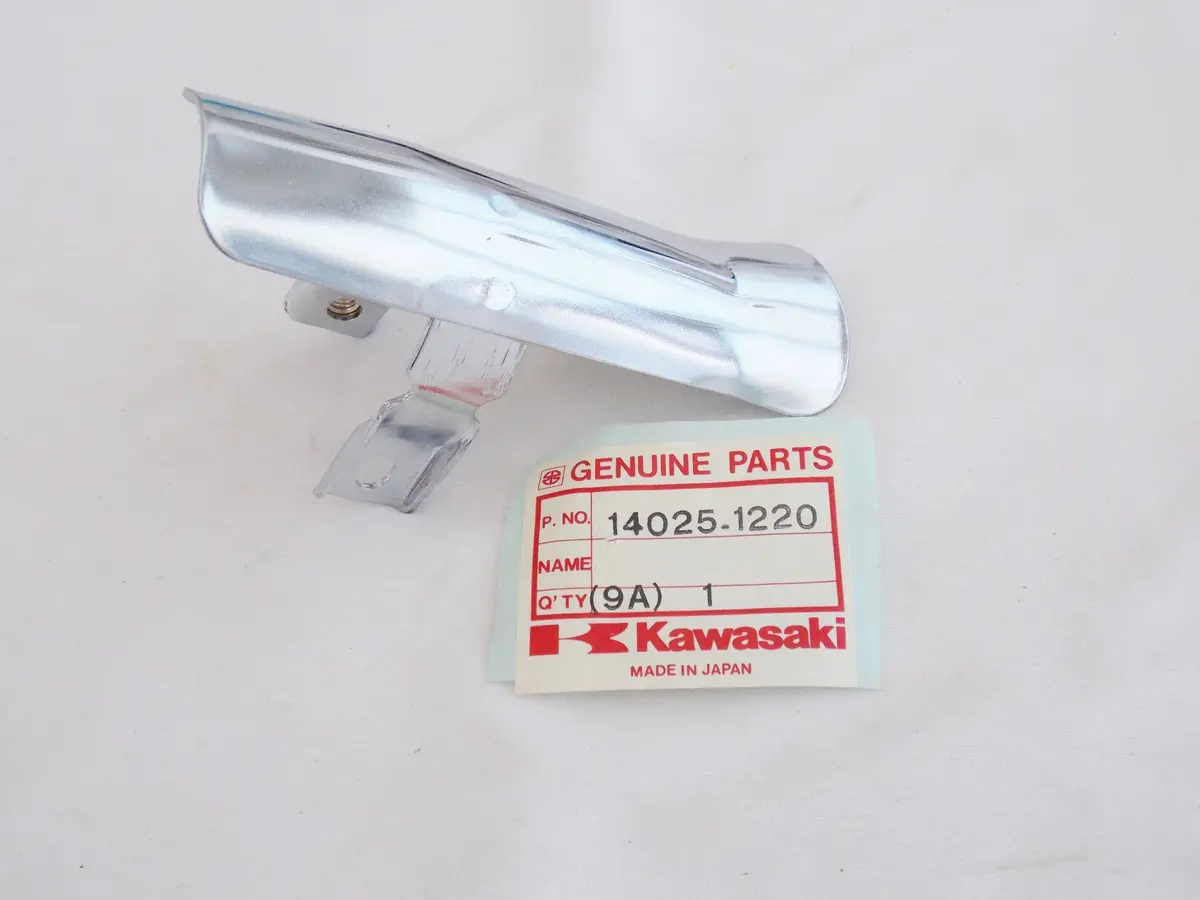 Nos Oem Kawasaki 1980-1983 Kz440 Lh Muffler Heat Shield Cover 14025-1220 1