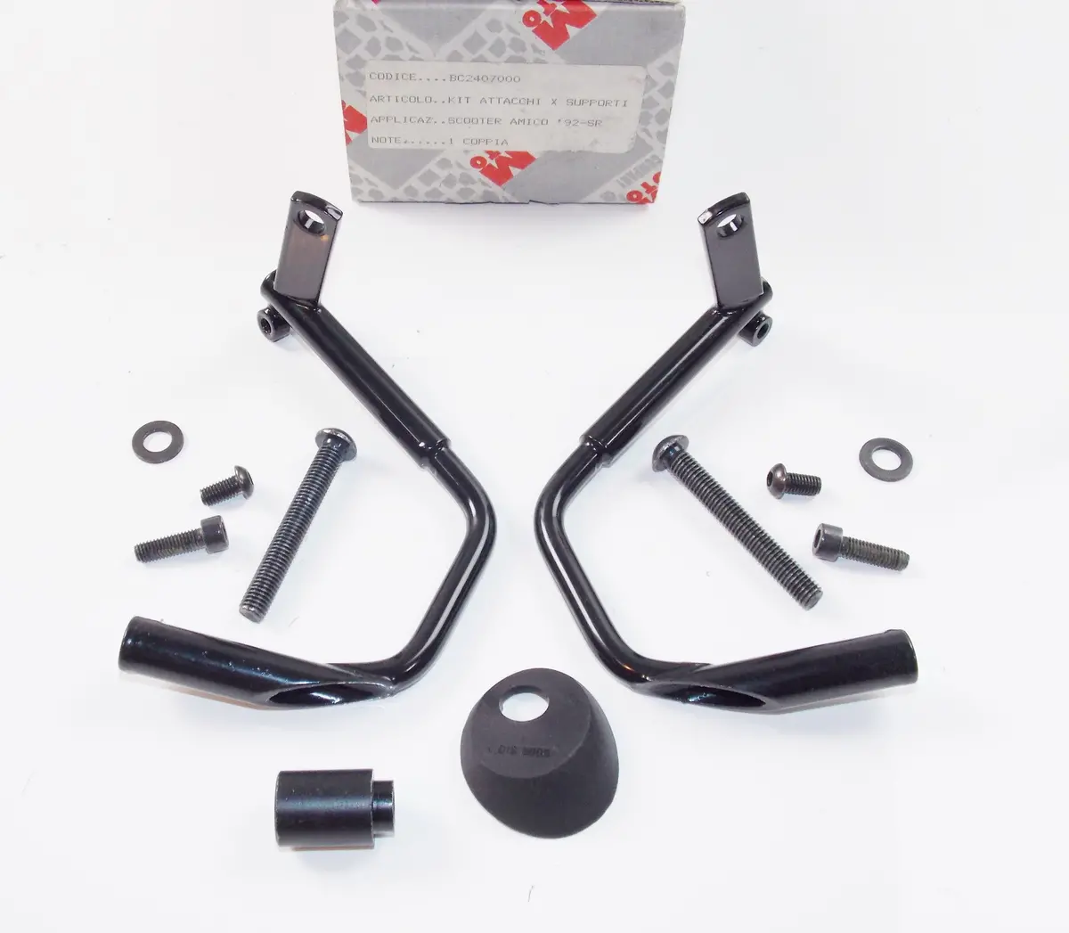 Nos Oem Aprilia 1992 Scooter Amico Sr Windshield Bracket Support Kit Bc24077000 1