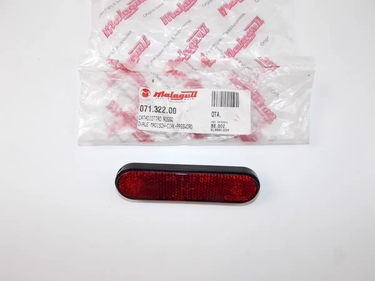 Nos Oem Malaguti Madison-Ciak-Password Oval Red Reflector 071.322.00 1