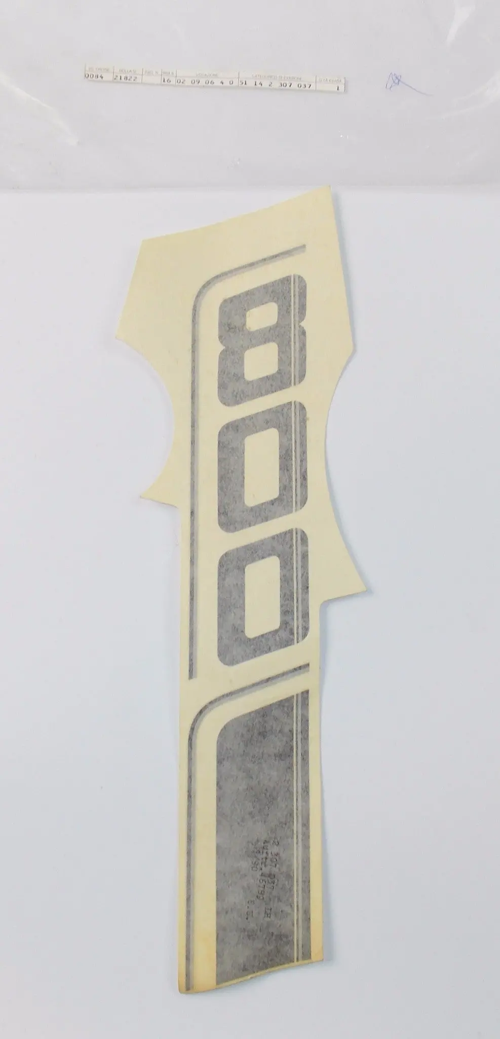 Nos Oem Bmw 87-06 R 80 Gs Sticker Lh "800" Sw/Si 51142307037 1