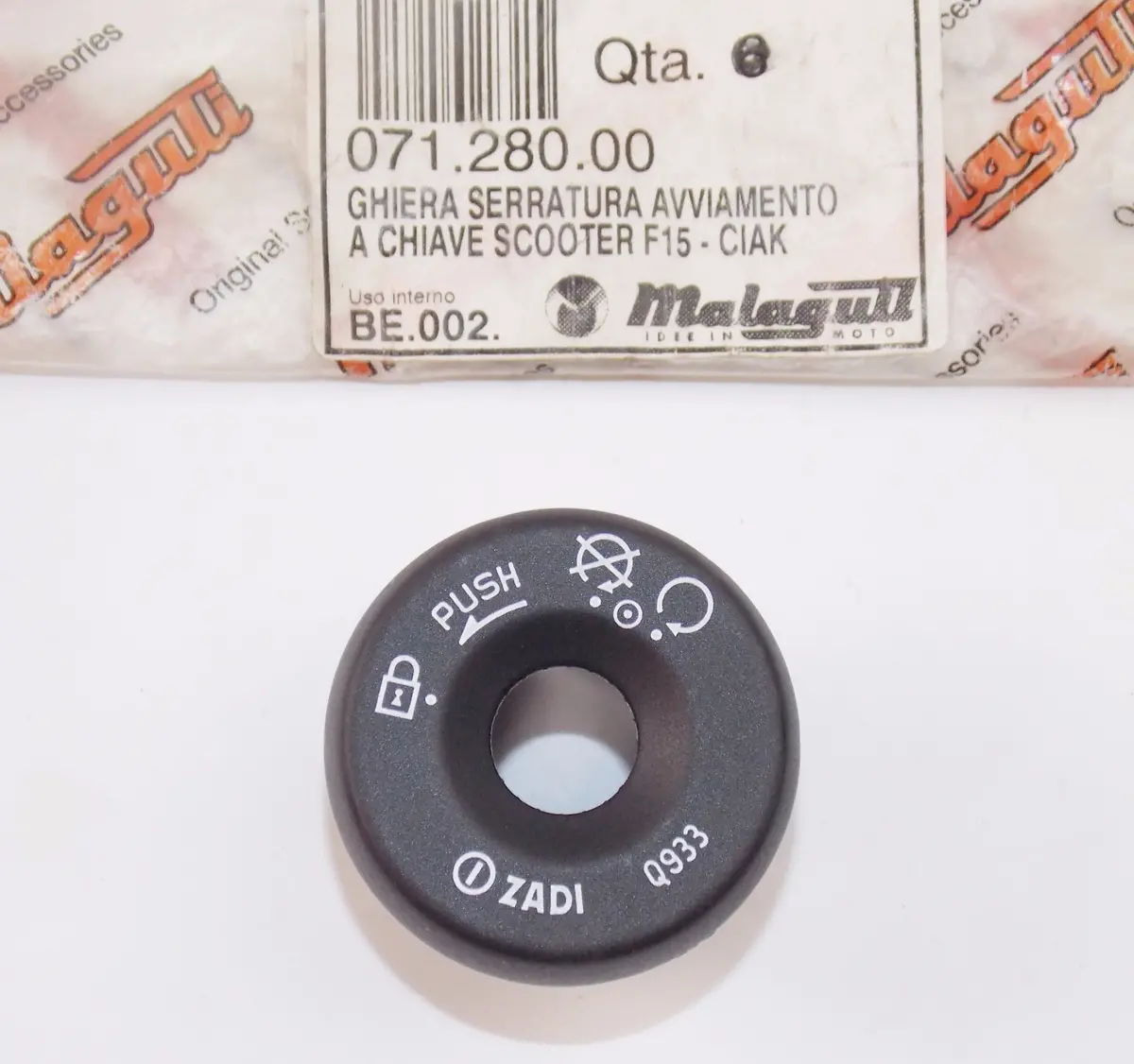 Oem Malaguti Ciak F 15 Lc-Tds Restyling Kat Euro 1 Starter Lock Rim 071.280.00 1