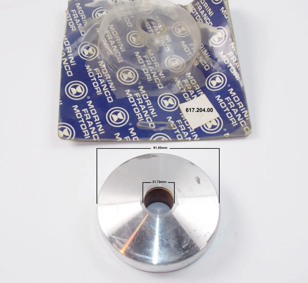 Nos Oem Malaguti Front Half Pulley D=91.50Mm & Center Hold D=21.72Mm 617.204.00 1
