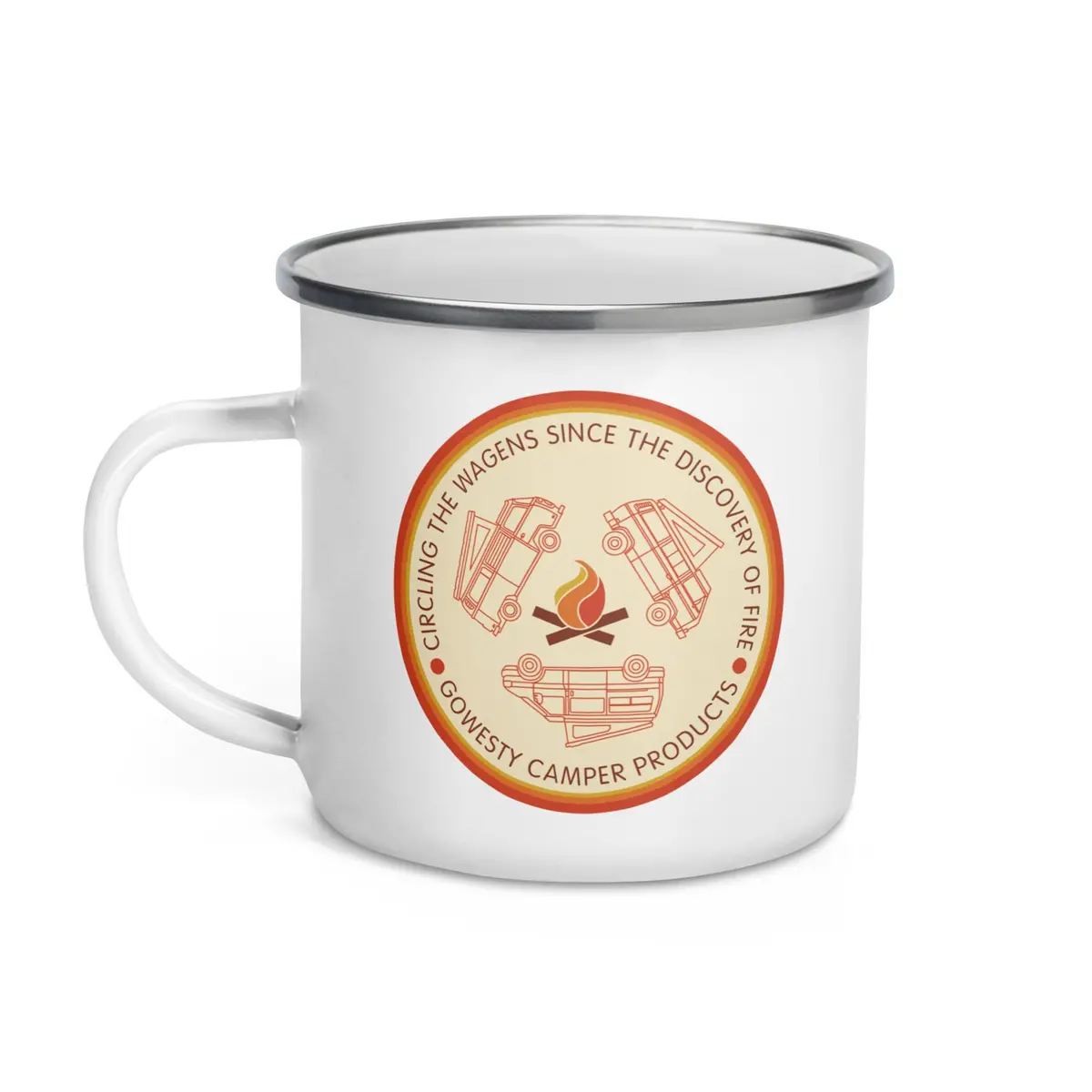 Circle The Wagens Enamel Mug 1