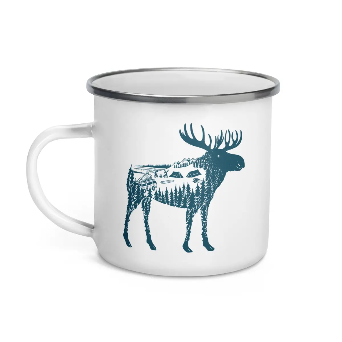 Moose Meet-Up Enamel Mug 1