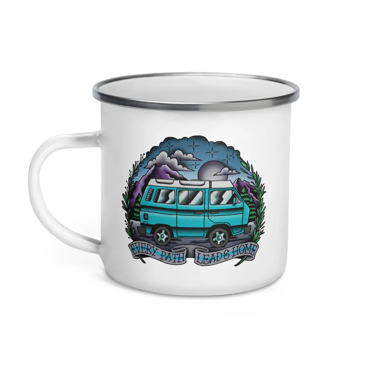 Every Path Leads Home Enamel Mug 1