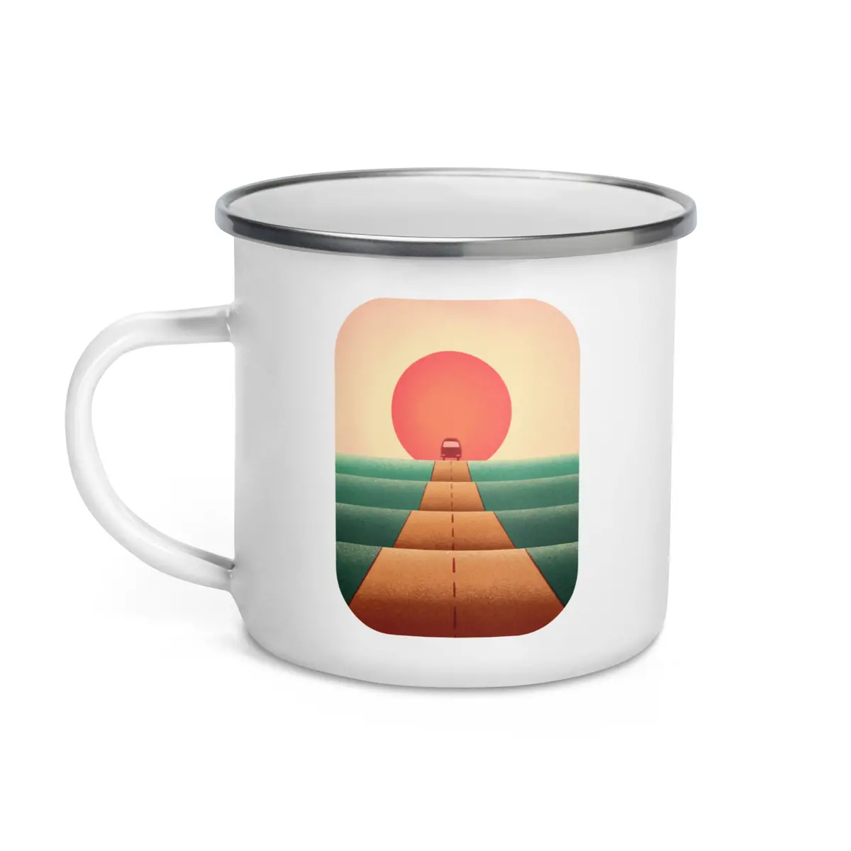 Sunset Road Enamel Mug 1