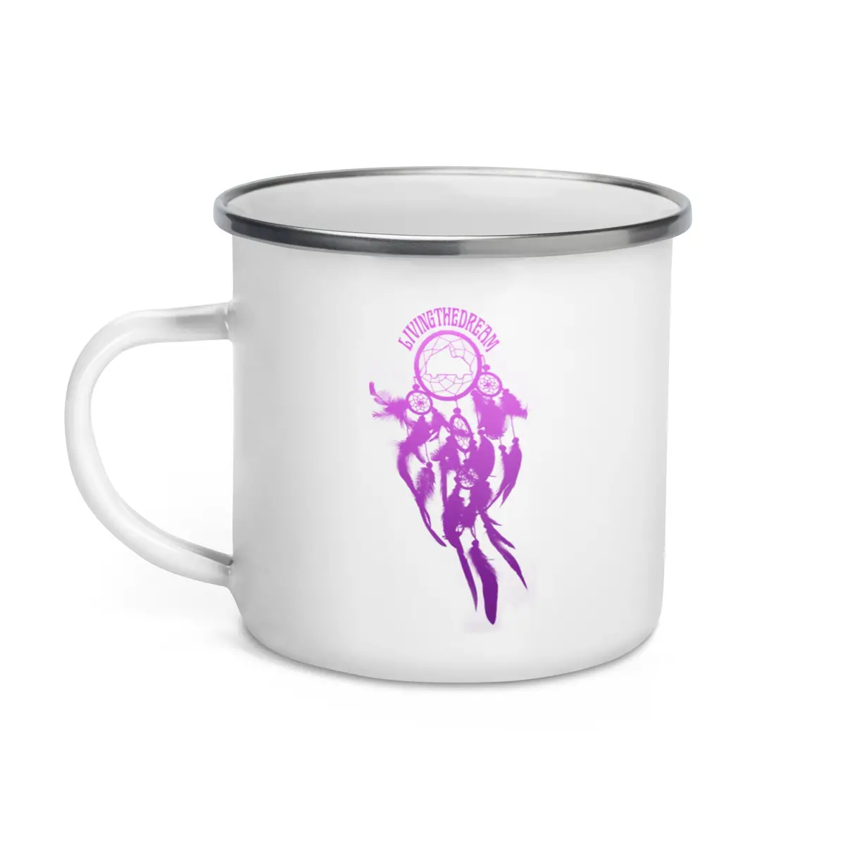 Living The Dream Catcher Enamel Mug 1