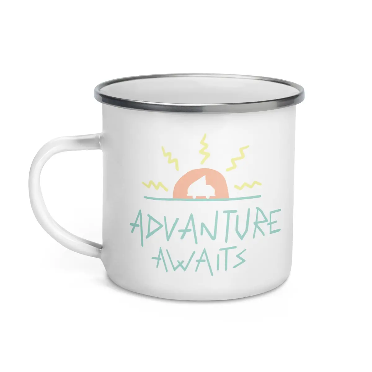Advanture Awaits Enamel Mug 1