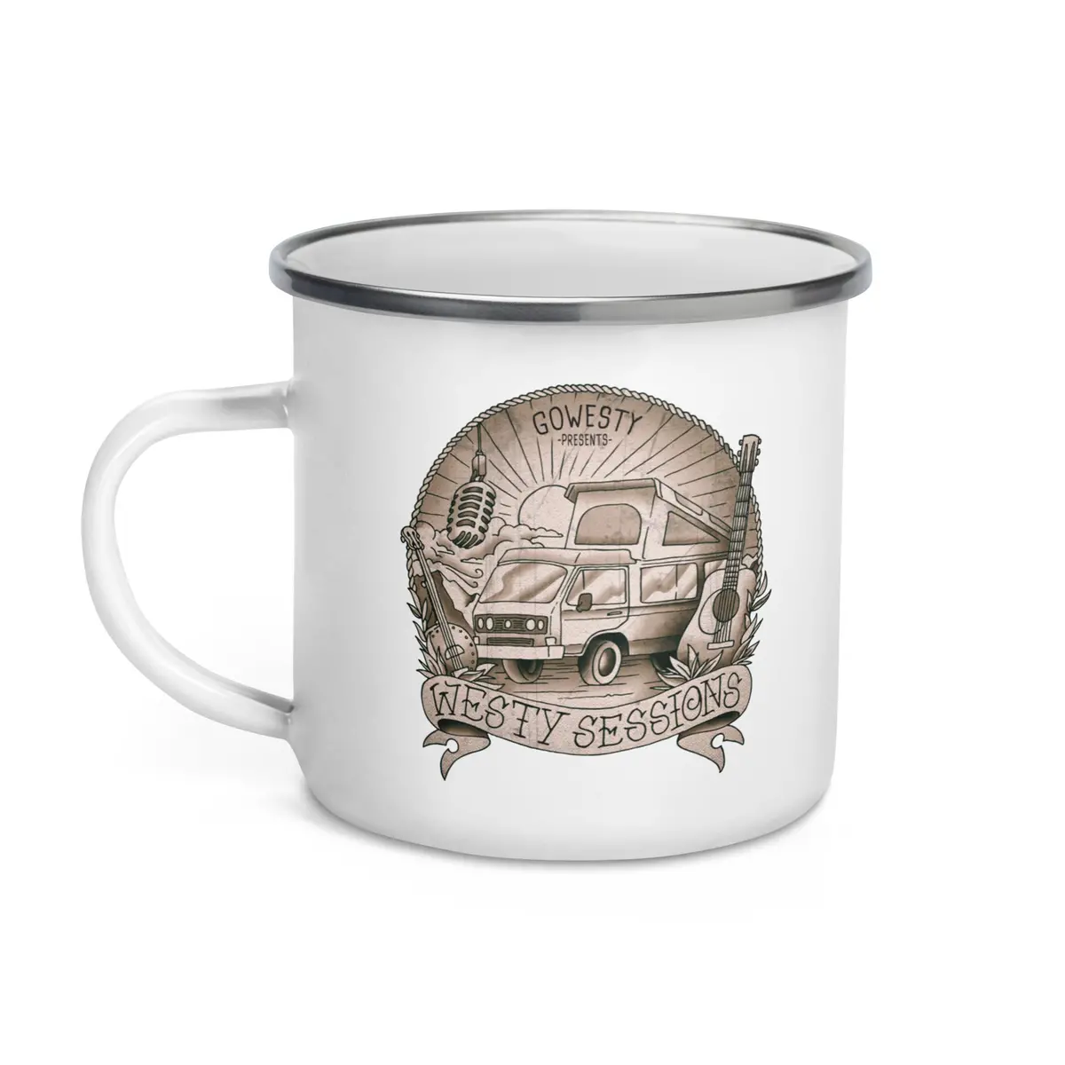 Westy Sessions Enamel Mug 1