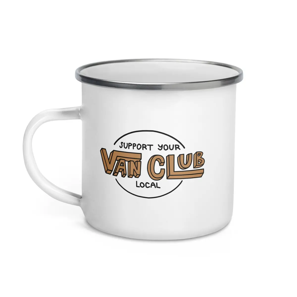 Support Your Local Van Club Enamel Mug 1