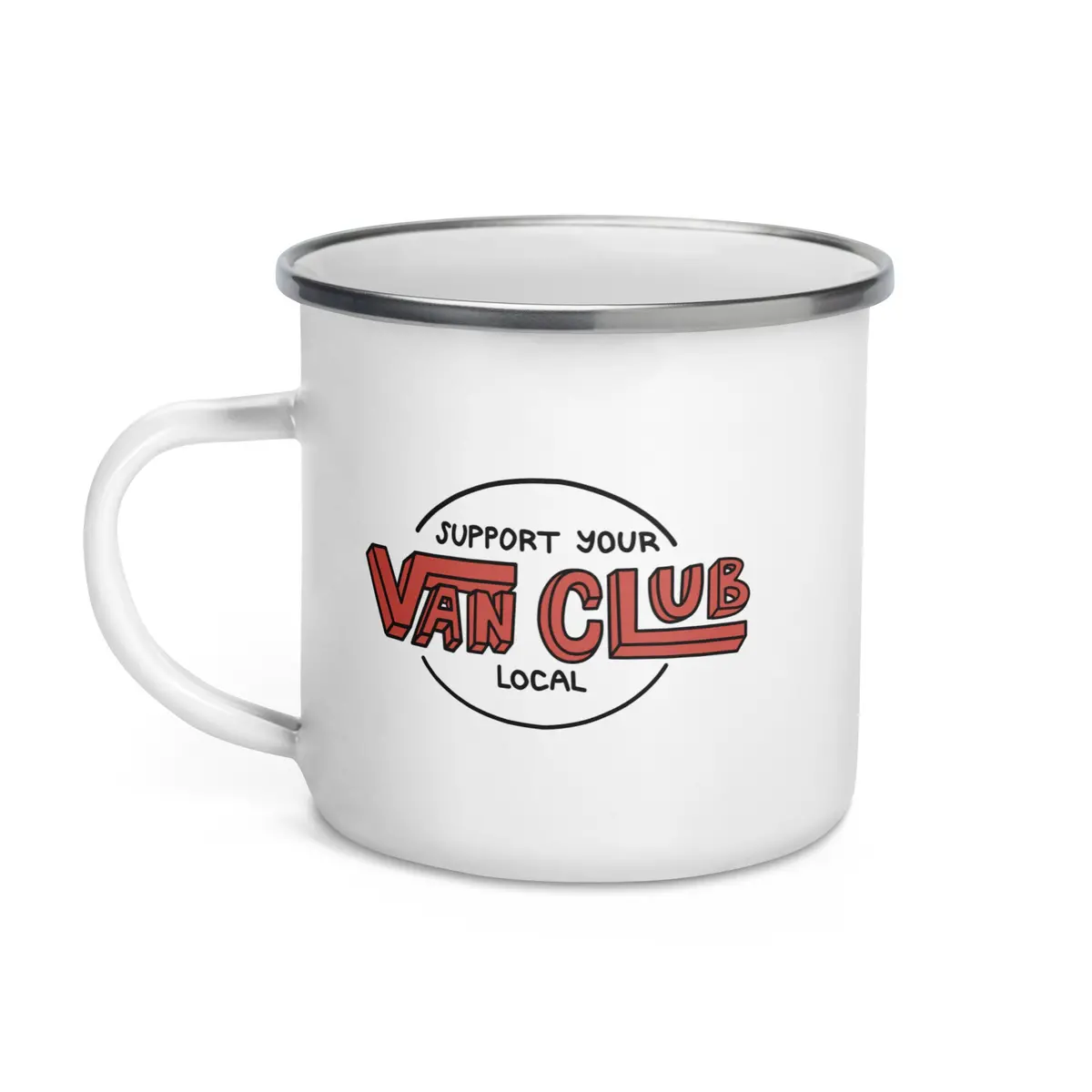 Support Your Local Van Club Enamel Mug 1