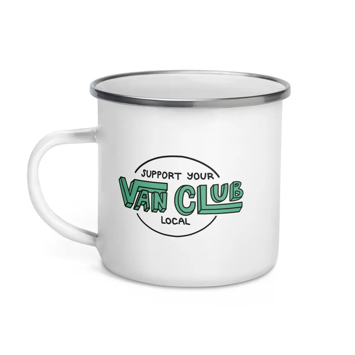 Support Your Local Van Club Enamel Mug 1