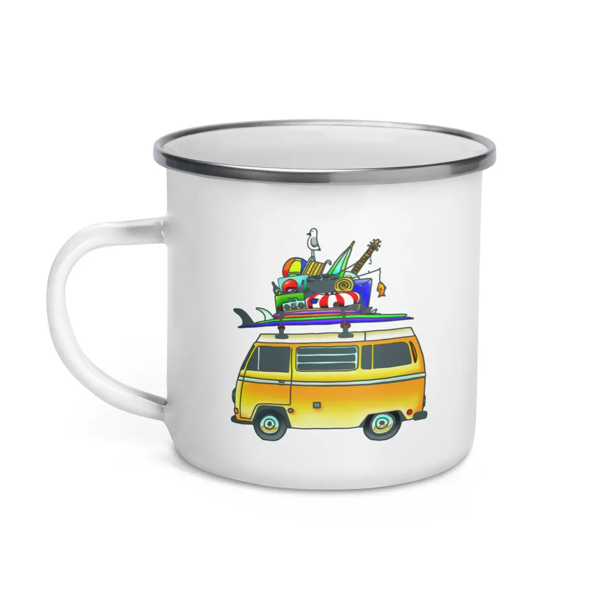 Rad Bus Enamel Mug 1