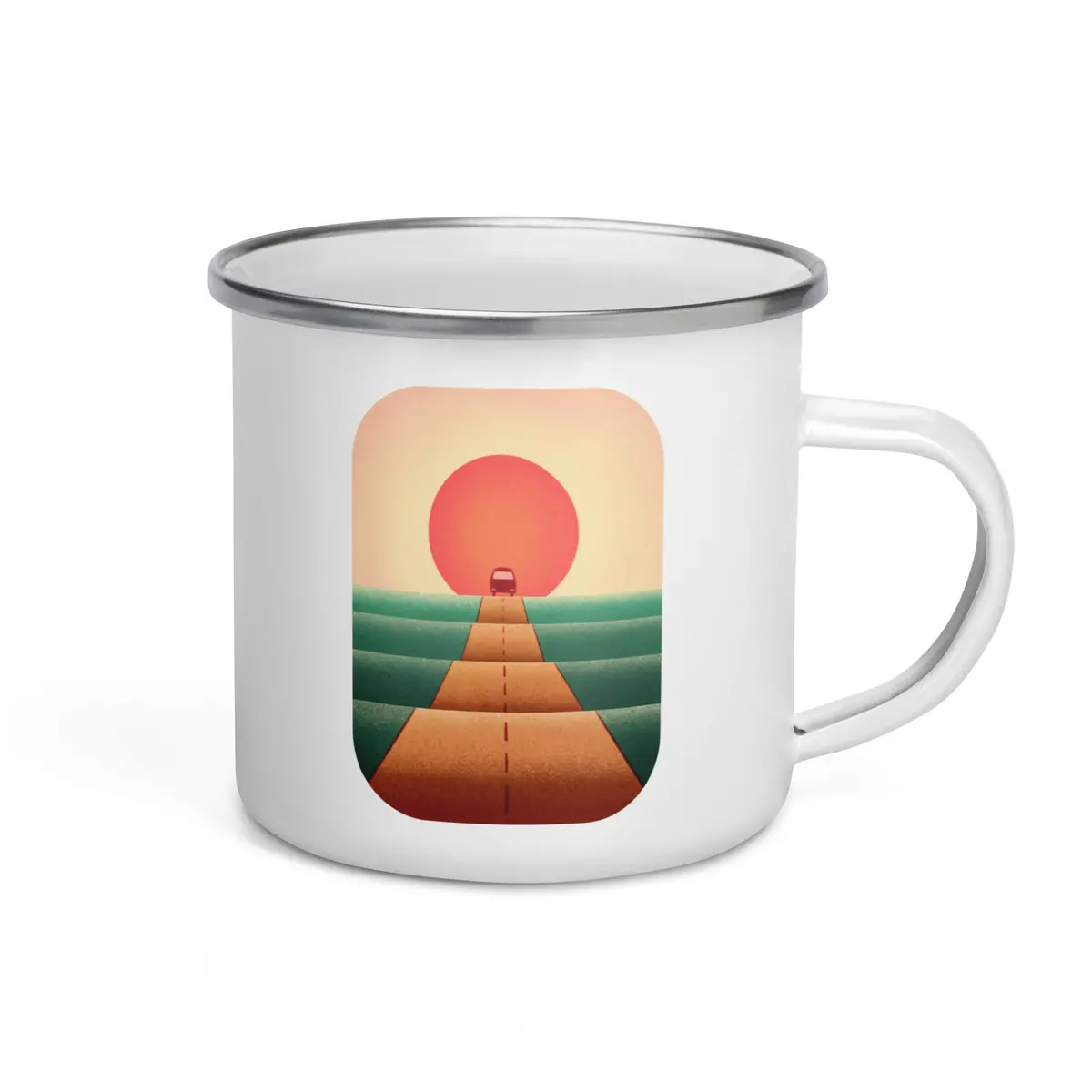 Sunset Road Enamel Mug 2