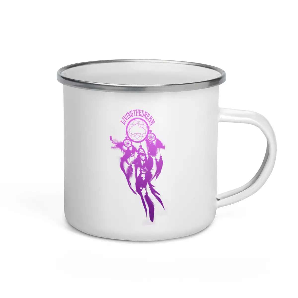 Living The Dream Catcher Enamel Mug 2