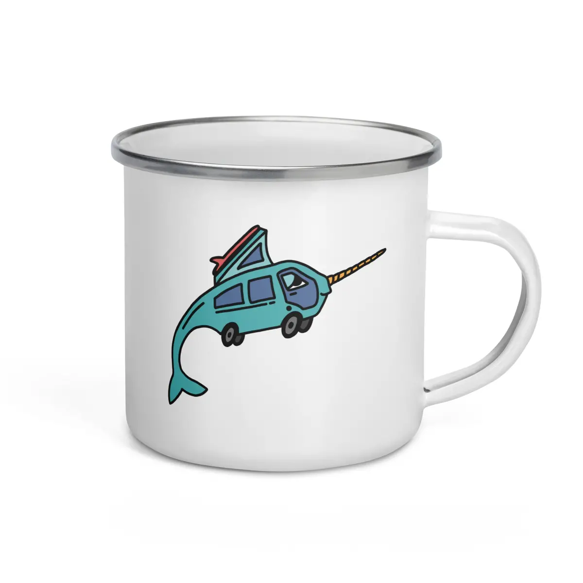 Narwhal Ned Enamel Mug 2