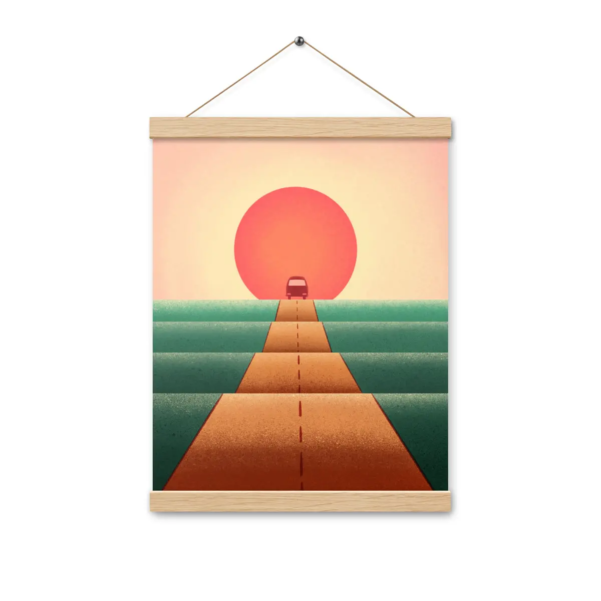 Sunset Road Hanging Poster 1