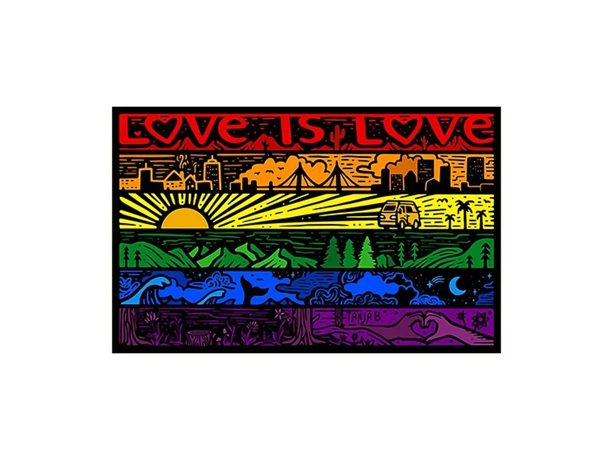 Love Is Love Rainbow Sticker 1