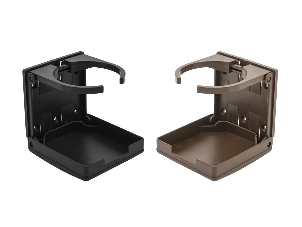 Folding Cup Holder With Adjustable Ratcheting Arms 1
