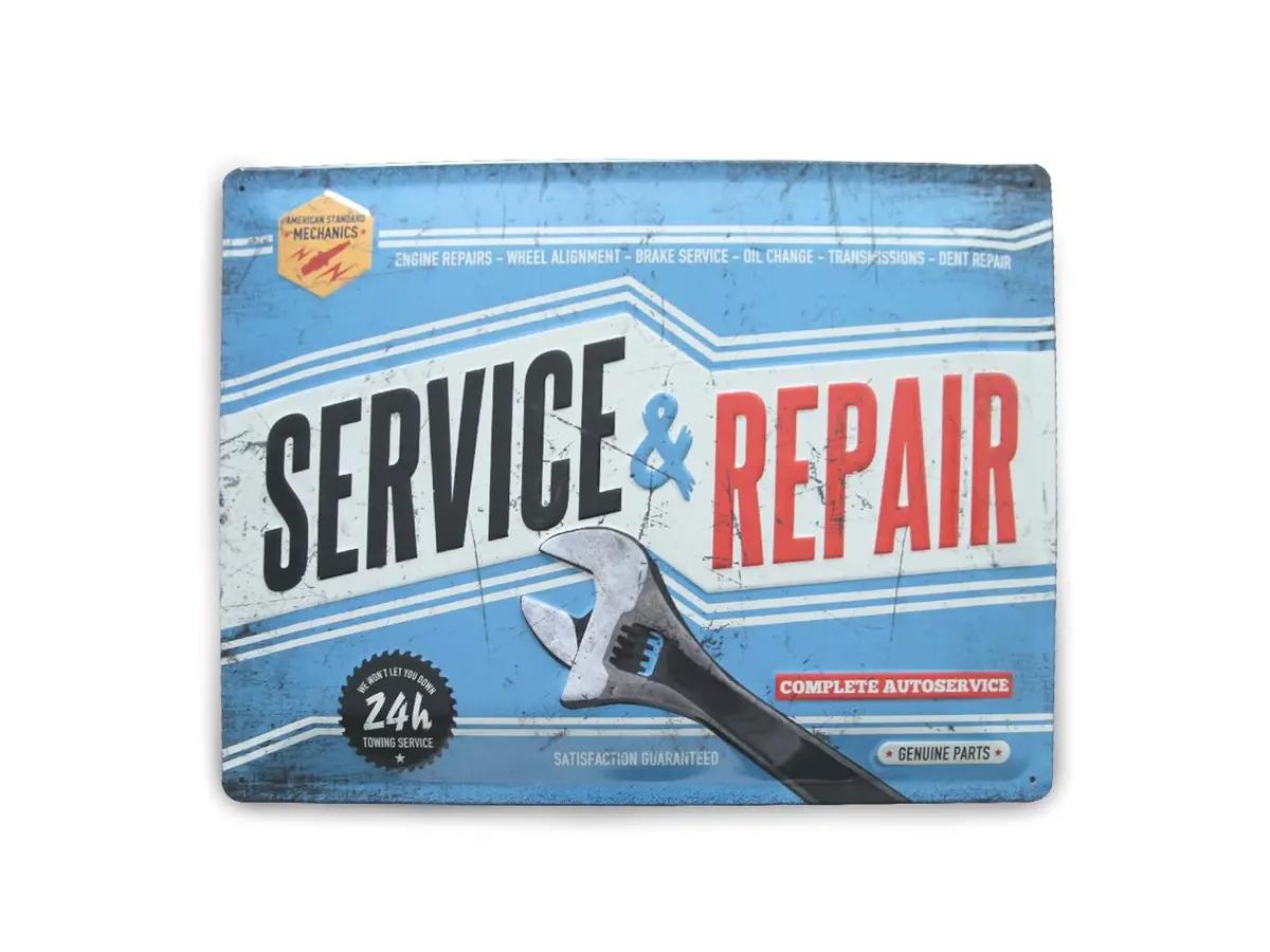 Service & Repair Metal Sign 1