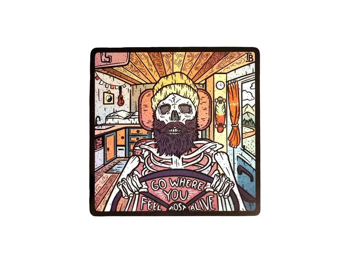 Go Where You Feel Most Alive Sticker 1