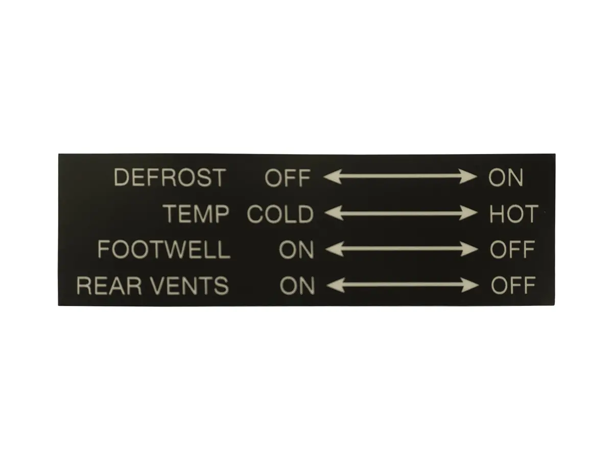 Climate Control Decal [Vanagon] 1