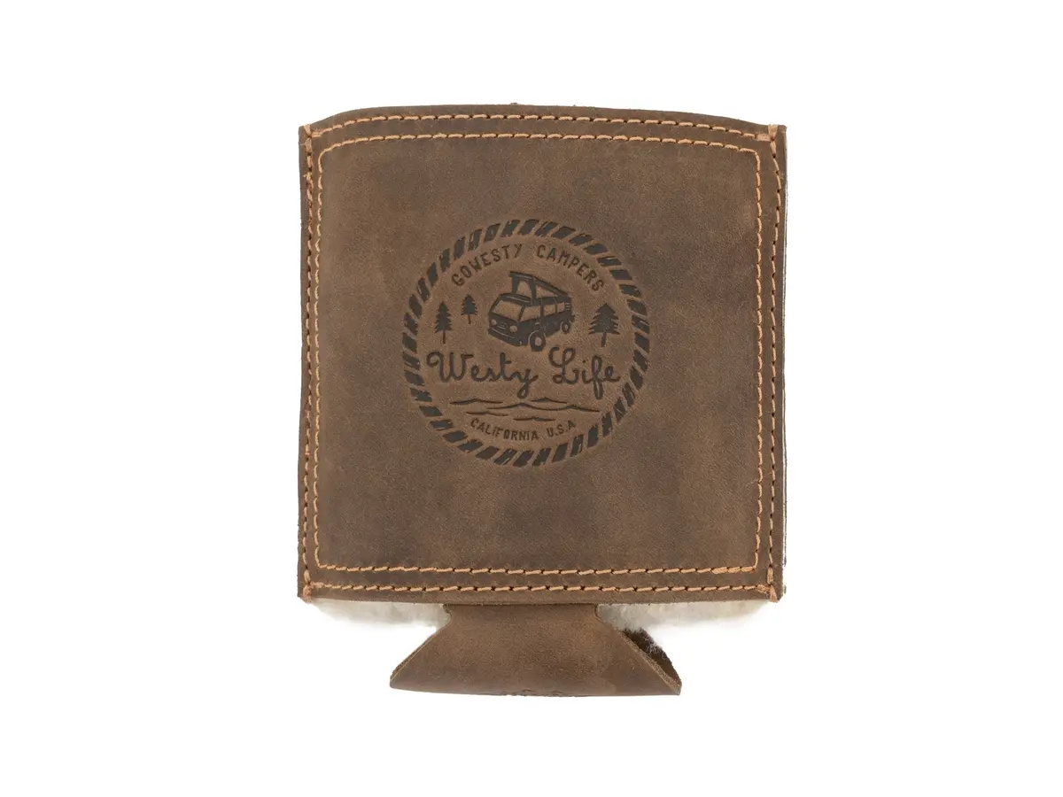 Westy Life Leather & Lambswool Coozie 1