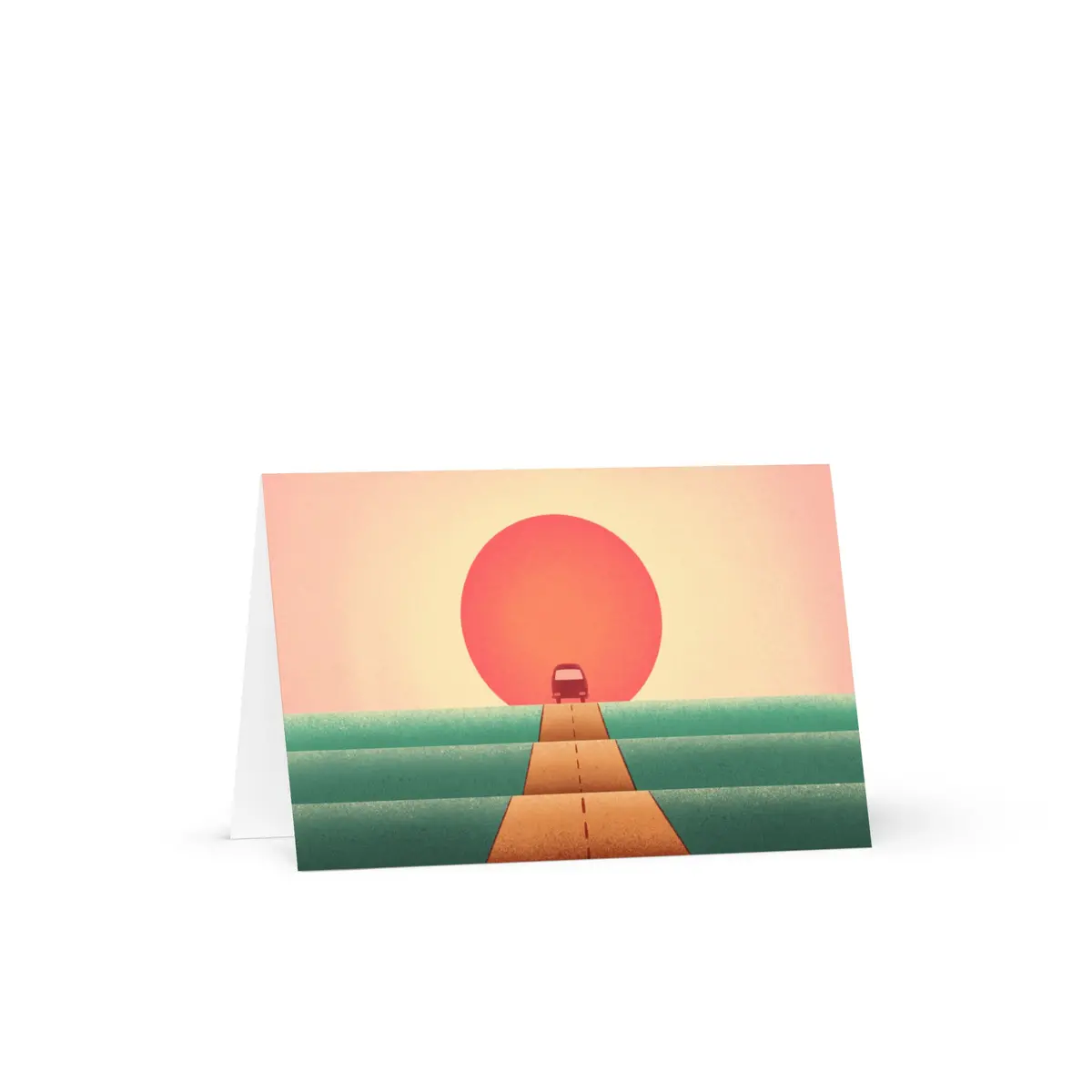 Sunset Road Greeting Card 2
