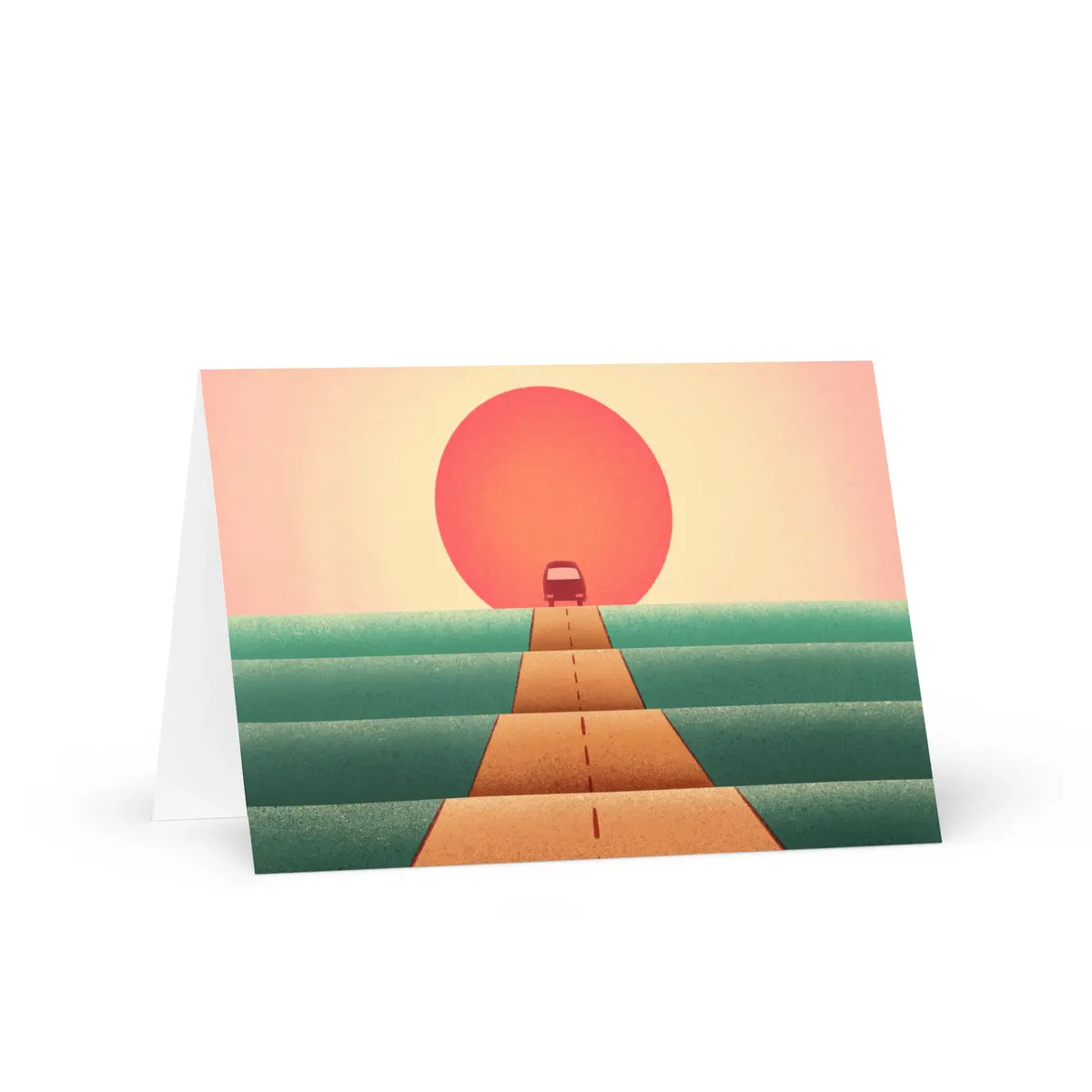 Sunset Road Greeting Card 2