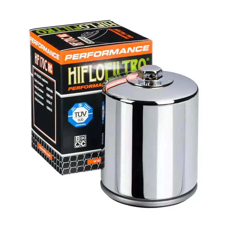Hf 170C Chrome Harley Oil Filter 1