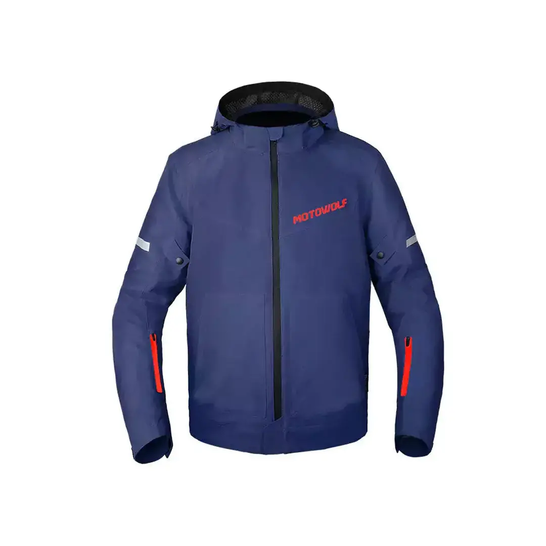 Motowolf Mdl0520 Windbreaker Jacket – Navy Blue, Waterproof & Ce Protected 1